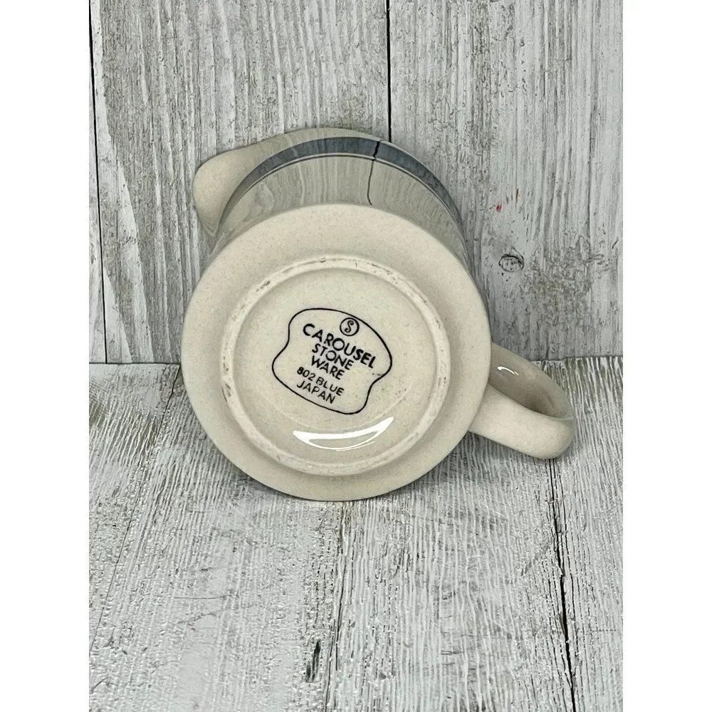 Vintage CAROUSEL STONEWARE 802 BLUE JAPAN Creamer